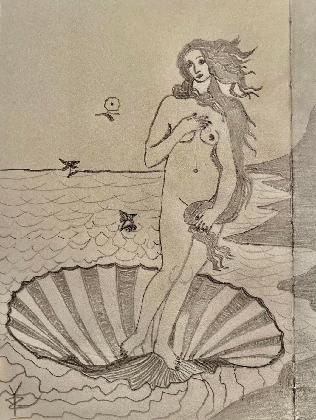 Homage to Sandro Botticelli, The Birth of Venus, 2024